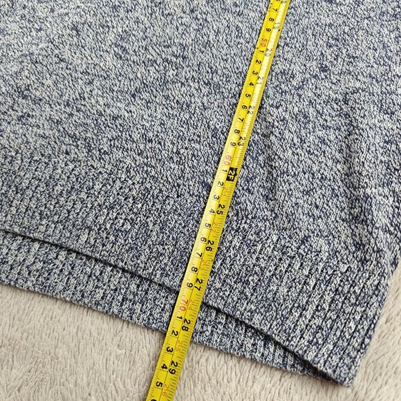 Banana Republic Crewneck Sweater Men's L Blue White Cotton Linen - Picture 6 of 6